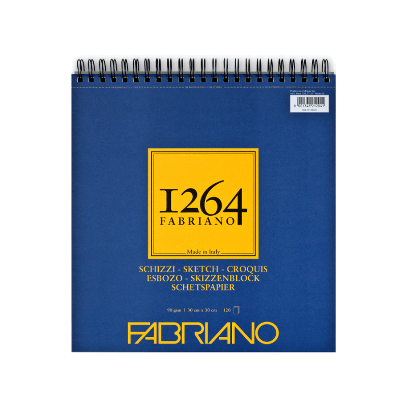 Альбом на спіралі Fabriano 1264 30x30 см 90 г/м2 120 л Слонова кістка (Az-270956)