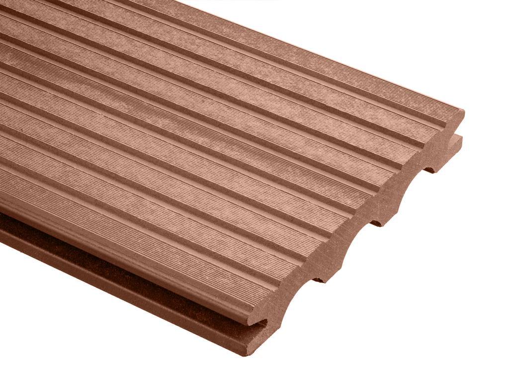 Доска террасная Holzdorf Классик ДПК 140х20х2400 мм Каштан