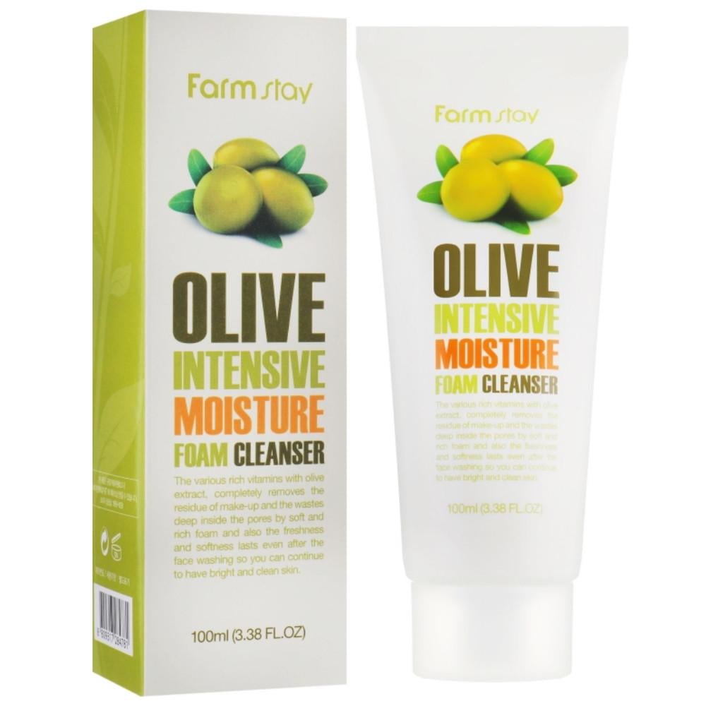 Пінка для вмивання очищаюча FarmStay Olive Intensive Moisture Foam Cleanser з екстрактом оливи 100 мл (1272359746)