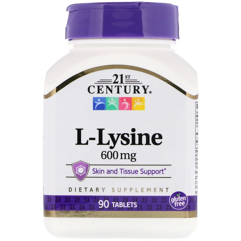 Аминокислота 21st Century L-Lysine 600 мг 90 таблеток