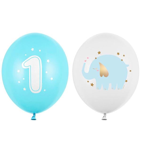 Воздушные шарики One year 5 шт. Голубой (51370)