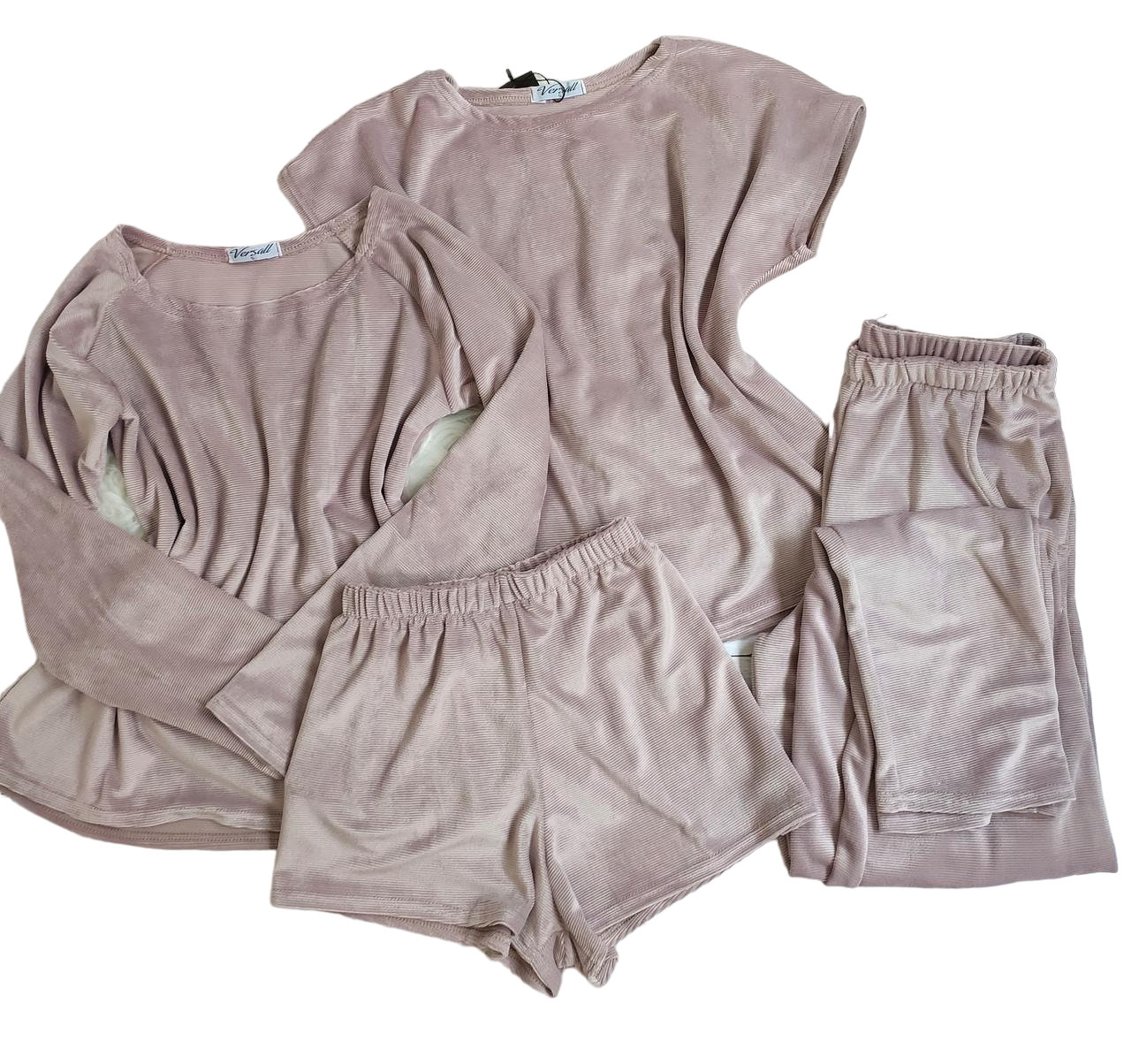 Пижама женская четверка кофта/штаны/майка/шорты из велюра XL Светло-розовый (6666 XL light pink) Пижама женская четверка кофта/штаны/майка/шорты из велюра XL Светло-розовый (6666 XL light pink)