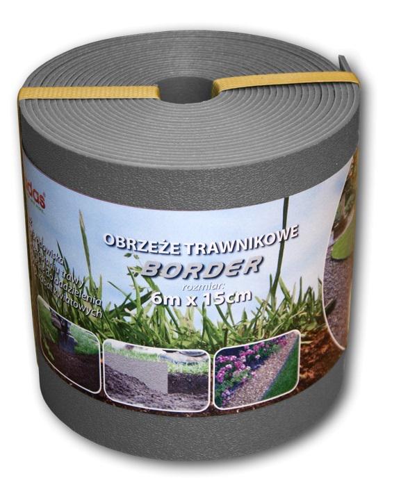 Бордюр газонный Bradas Border 6 м х 15 см Серый (OBPGY06150)