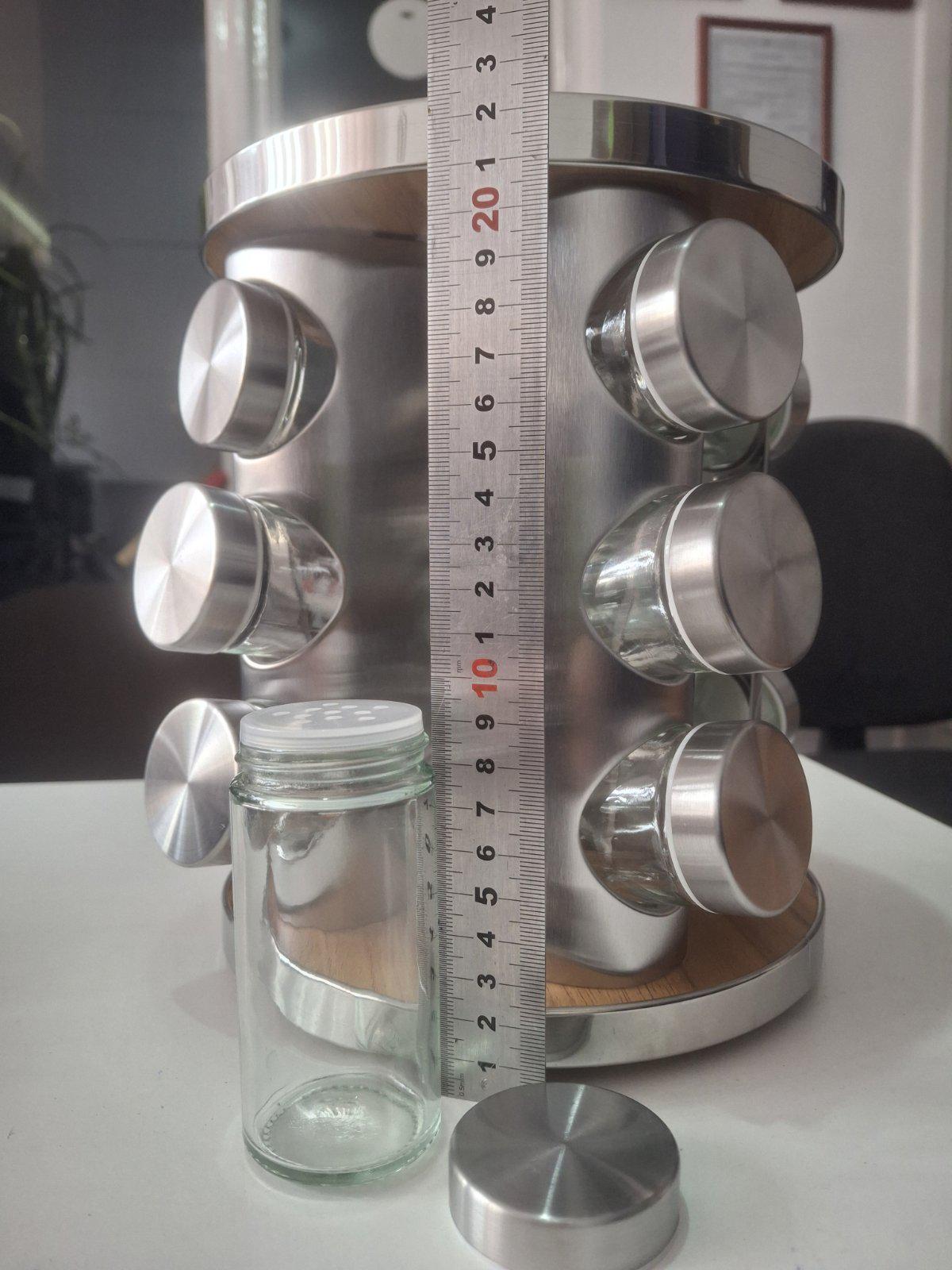 Набор баночек для специй Edenberg EB-18001 на подставке из нержавеющей стали 13 пр. (18001) - фото 3