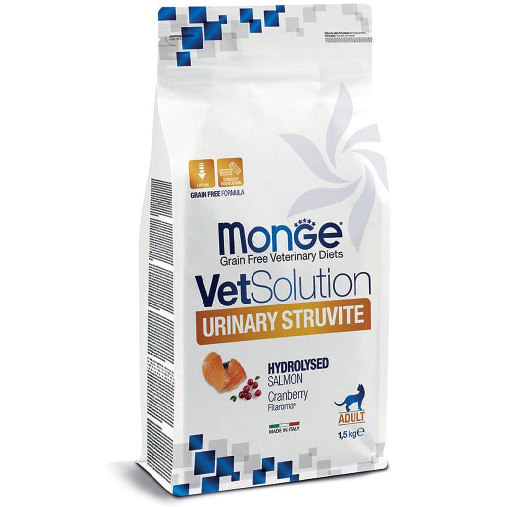 Корм сухой Monge Vetsolution Urinary Struvite Feline для кошек для растворения камней струвитного типа 1,5 кг (34149605)
