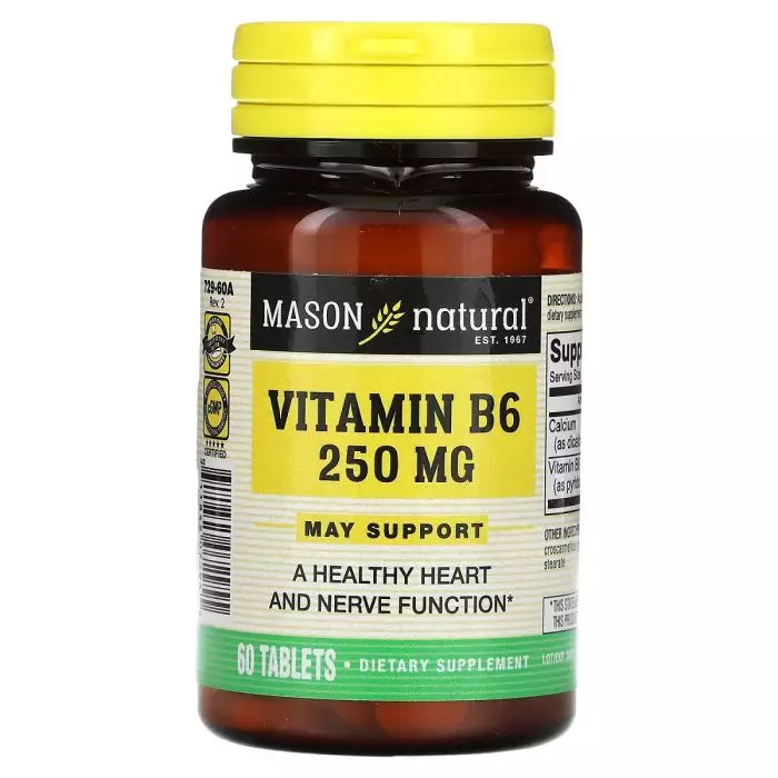 Вітаміни Mason Natural Vitamin B6 250 мг 60 таблеток (MAV07295)