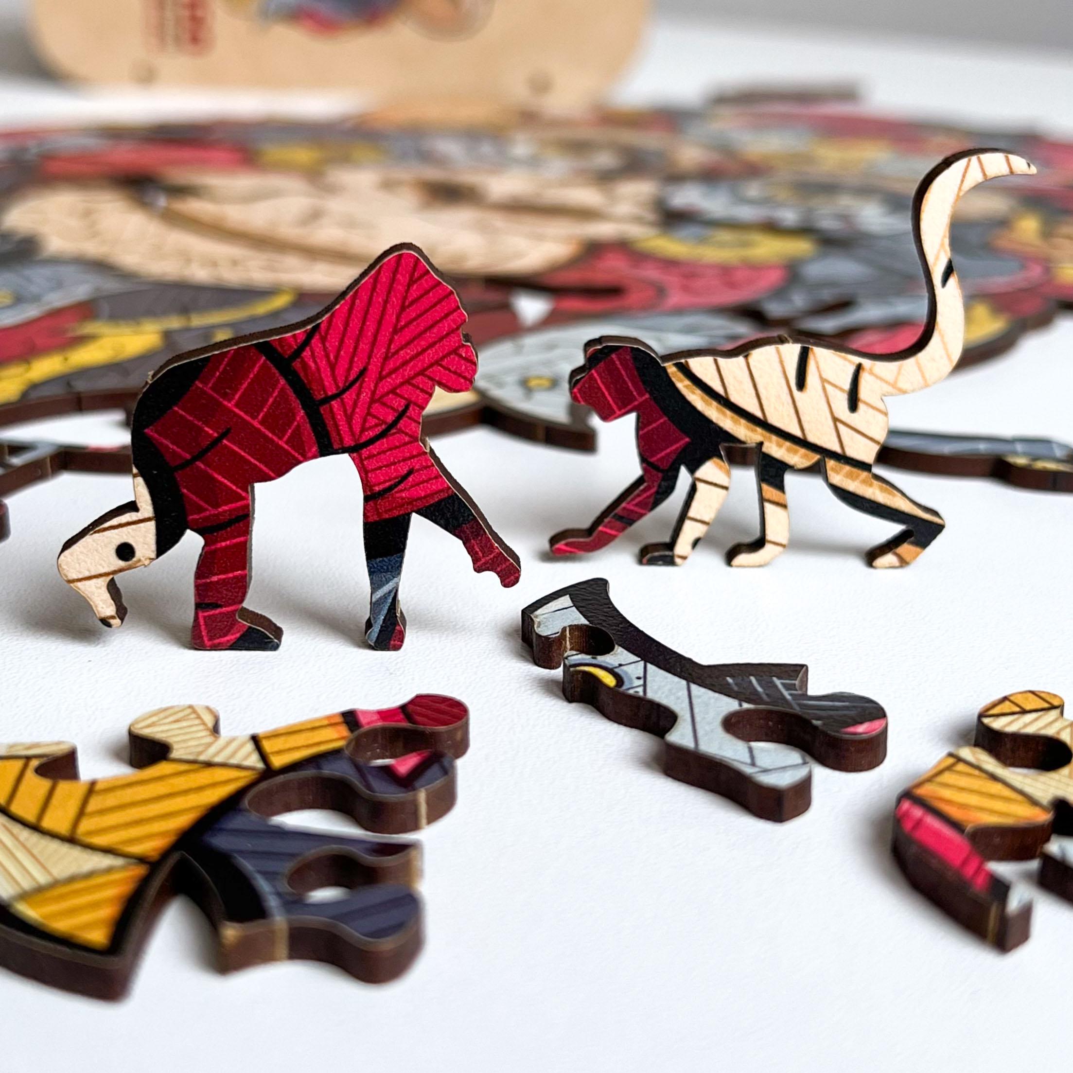 Пазл дерев'яний THEGRAVIX Мавпа фігурна (28176450) - фото 3