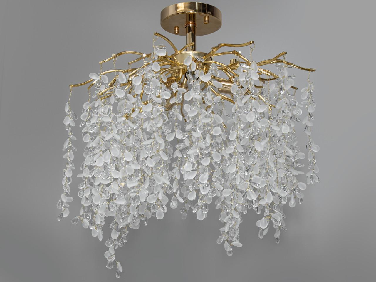 Люстра кришталева A603-600GD-LS Гліцинія в спальню на 7 ламп Золотий (2135321323) - фото 2 Люстра кришталева A603-600GD-LS Гліцинія в спальню на 7 ламп Золотий (2135321323) - фото 2