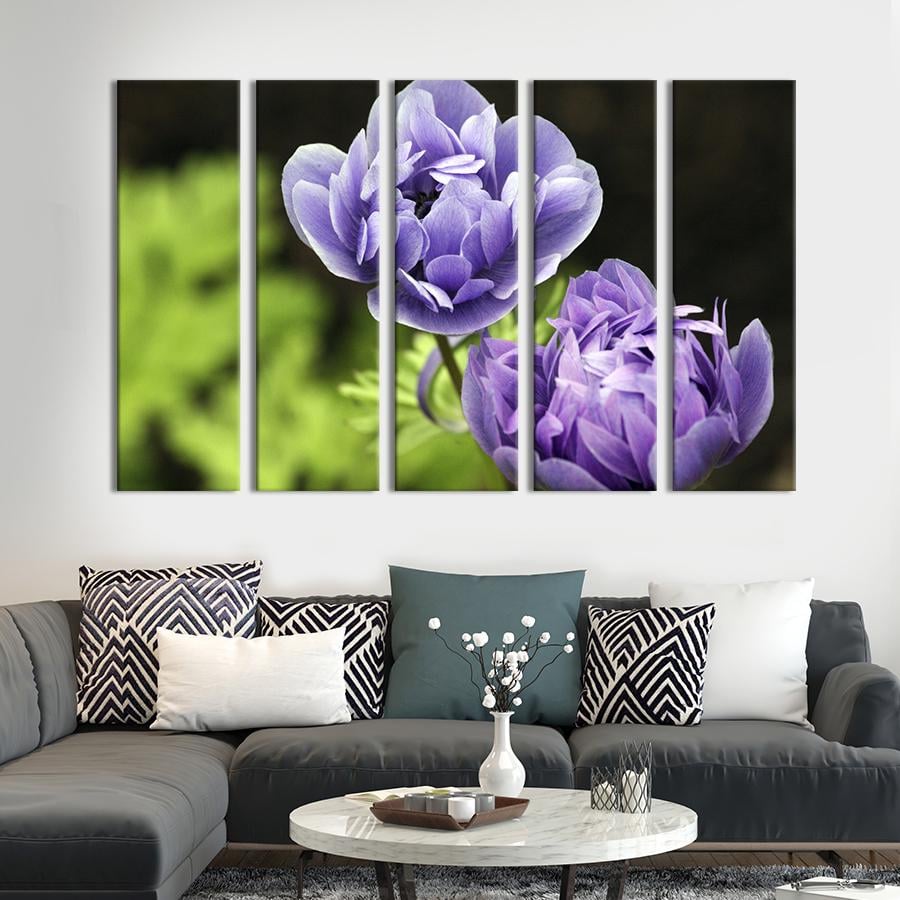 Картина на холсте Красивые сиреневые цветы 87x50 см (972-51)