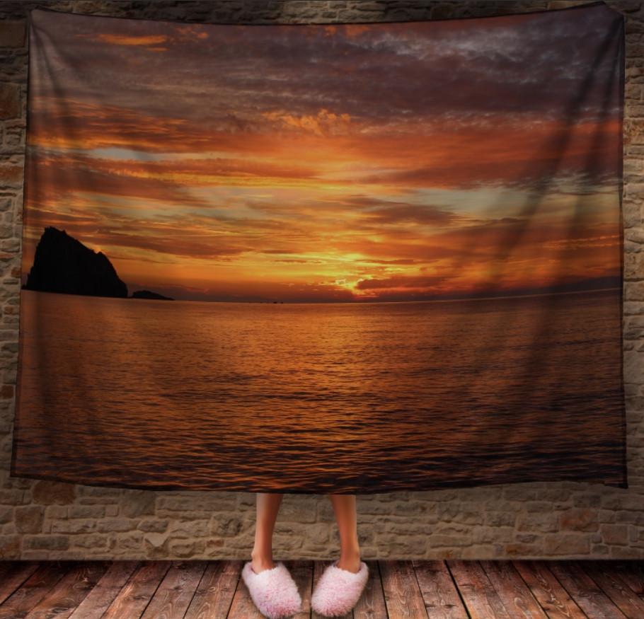 Плед с 3D принтом Ocean sunset 150х200 см (epi_0706)