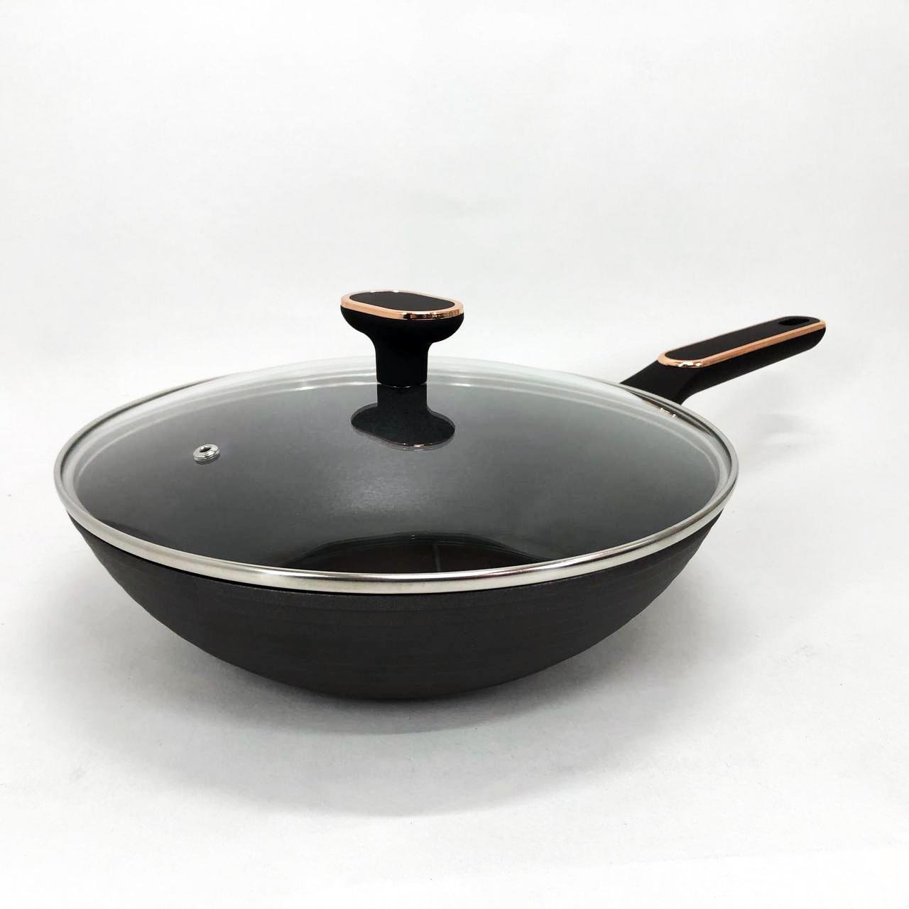 Сковорода Magio MG-1168 с крышкой кованая 28 см