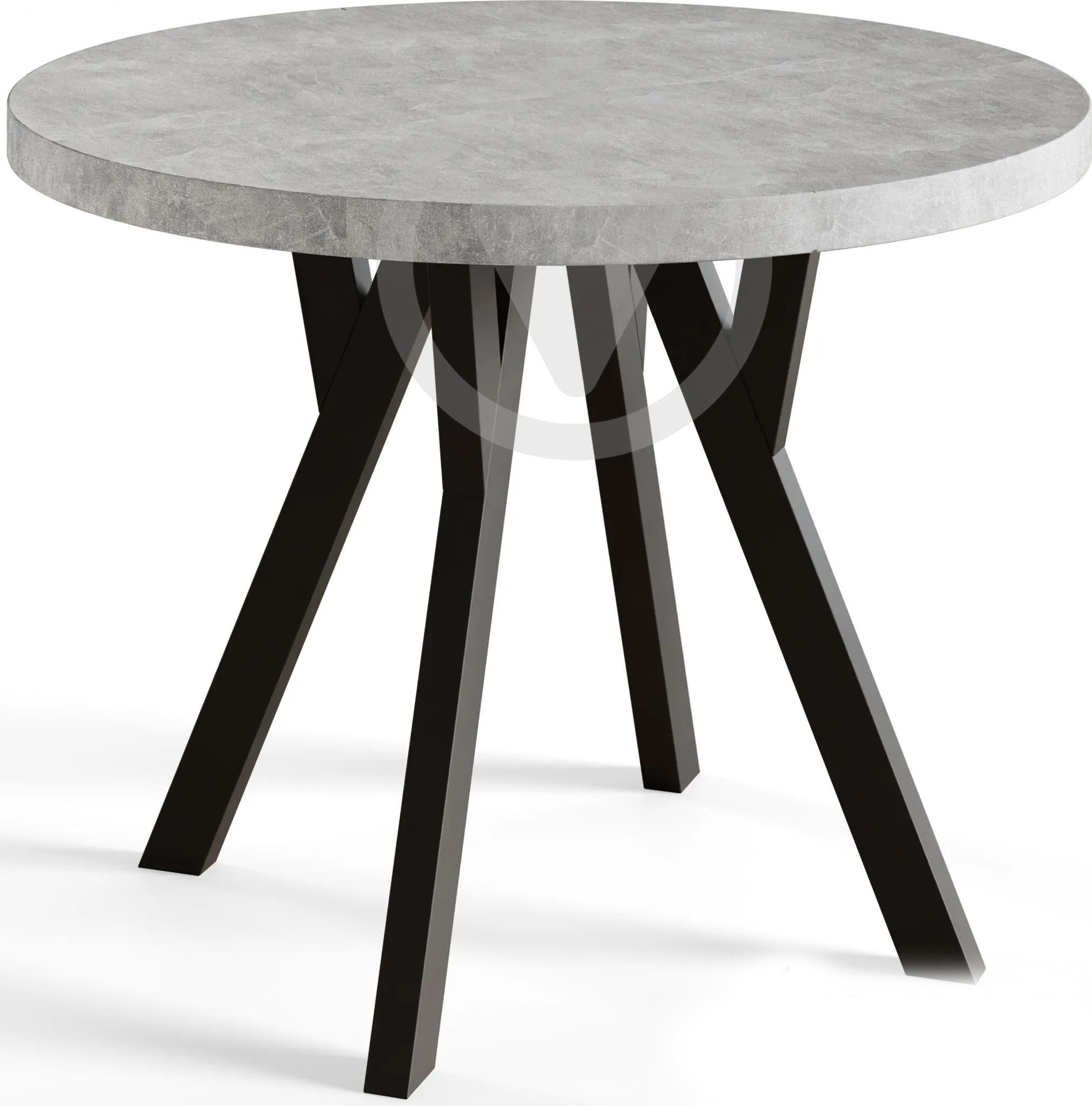 Стол кухонный круглый RoMax Lite Loft 80 см Бетон/Черный - фото 1 Стол кухонный круглый RoMax Lite Loft 80 см Бетон/Черный - фото 1