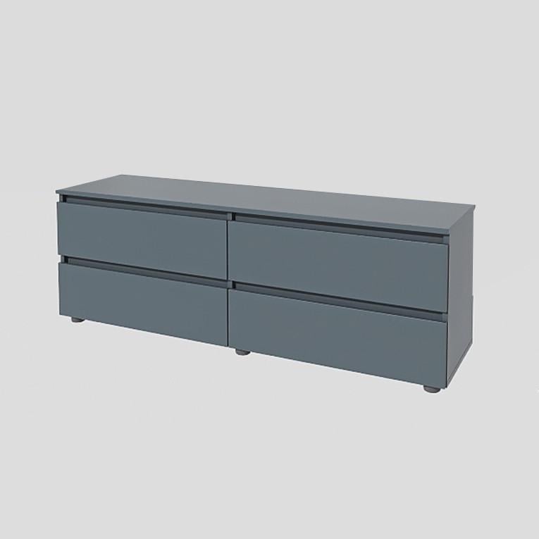 Тумба под ТВ Еверест ЛТВ-1400 Лайт 140х38х49 см Графит (DTM-4910)