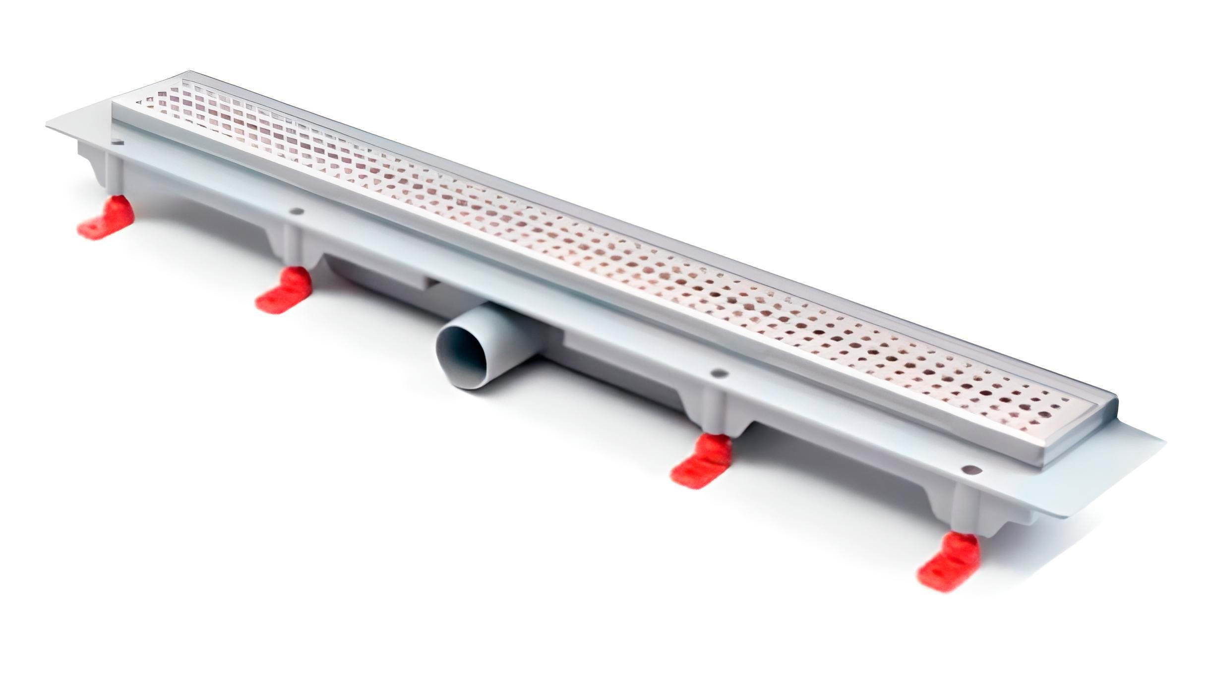 Канал душевой МСН горизонтальный фланец 850 мм решетка Бейзик/сухой сифон (CH-850В) Канал душевой МСН горизонтальный фланец 850 мм решетка Бейзик/сухой сифон (CH-850В)