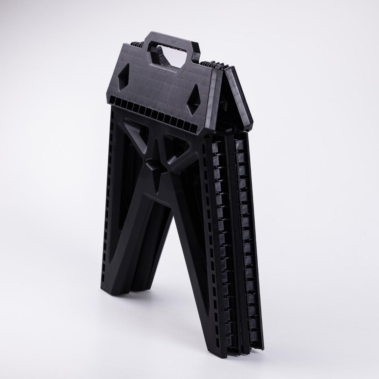 Табурет складаний пластиковий 29,5×19,5 см Чорний (SJ-0102B) - фото 4 Табурет складаний пластиковий 29,5×19,5 см Чорний (SJ-0102B) - фото 4