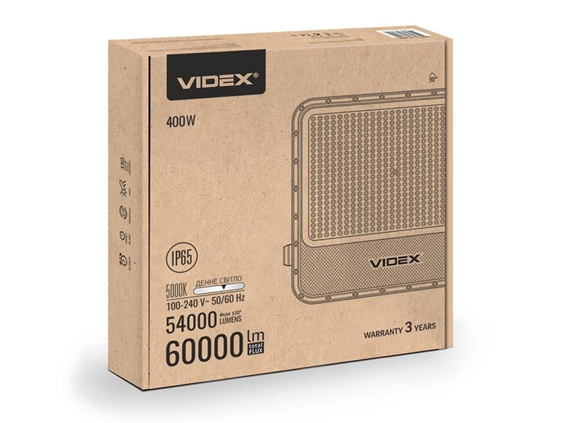 Прожектор Videx LED PREMIUM F2 400W 5000К 220V (VL-F2-4005G)