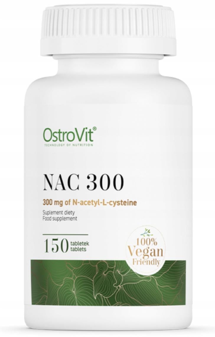 Ацетилцистеїн OstroVit Nac 300 mg 150 таблеток (00000037867) Ацетилцистеїн OstroVit Nac 300 mg 150 таблеток (00000037867)