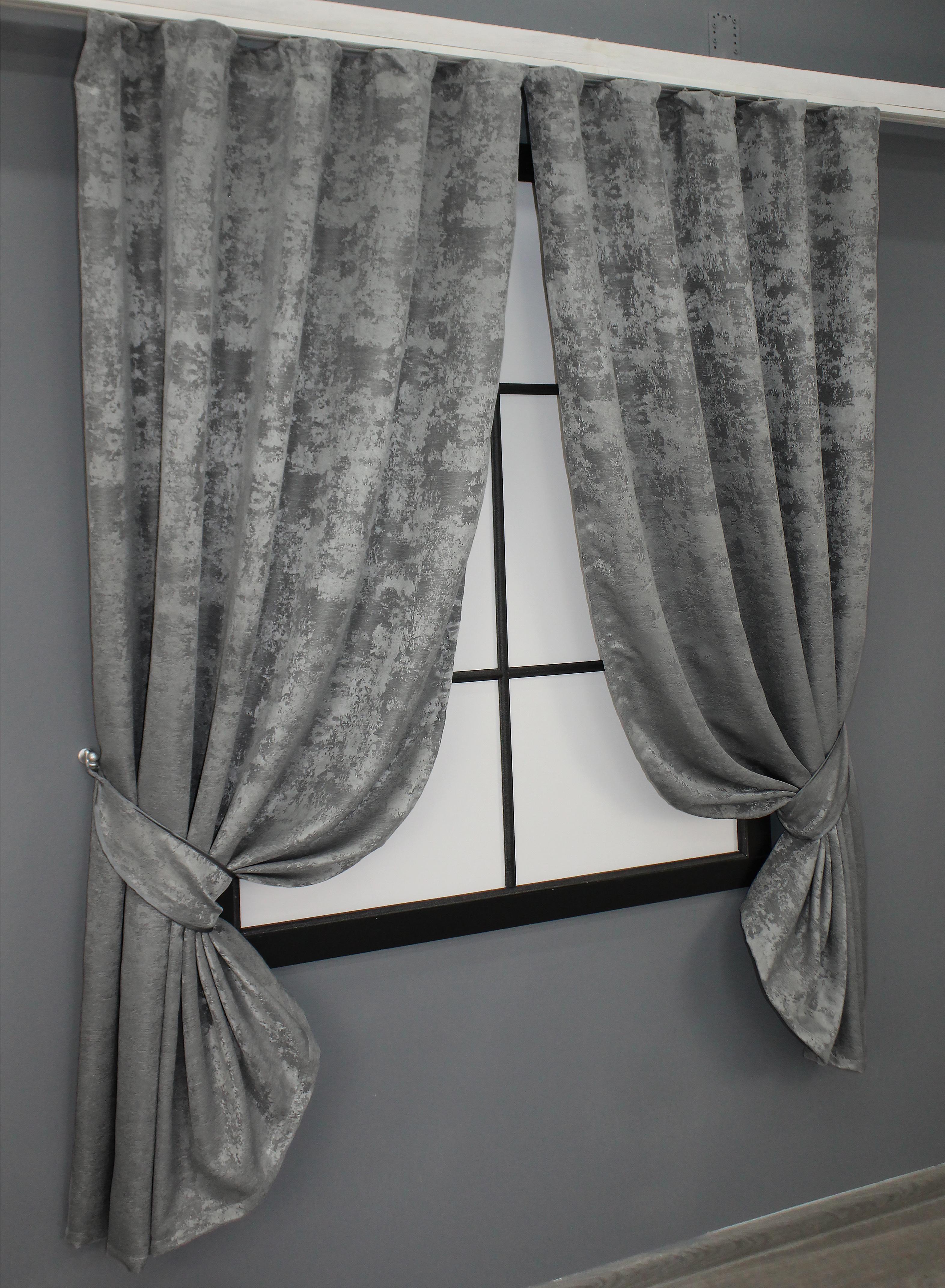 Комплект штор VR-Textil Sultan YL №1212ш жаккард 130х170 см 2 шт. Серый (35-0072) - фото 2 Комплект штор VR-Textil Sultan YL №1212ш жаккард 130х170 см 2 шт. Серый (35-0072) - фото 2