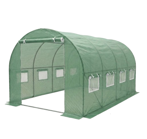 Теплица садовая LEOBRO с окнами и армированной пленкой 10 м2 Зеленый (LBG103-GRN)
