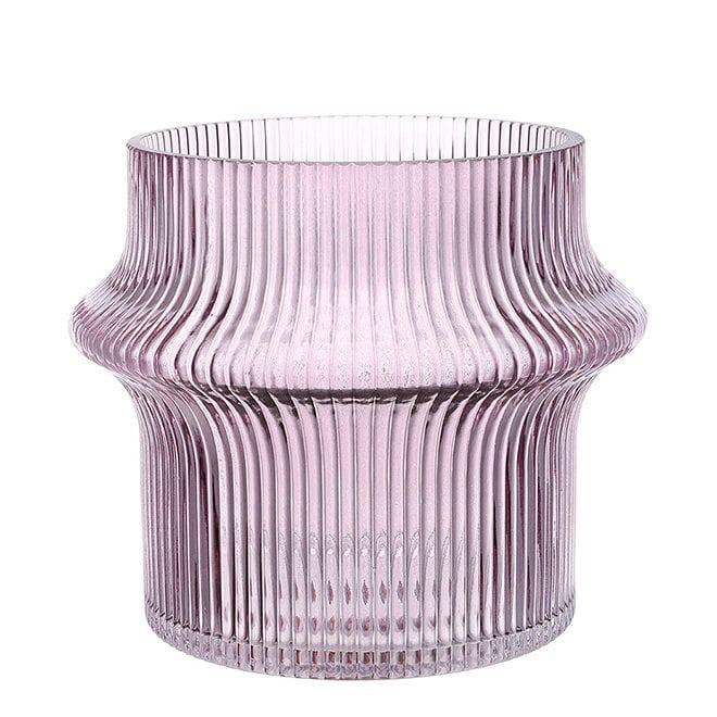 Ваза стеклянная Flora Cosmic 15,5 см Розовый (32970)