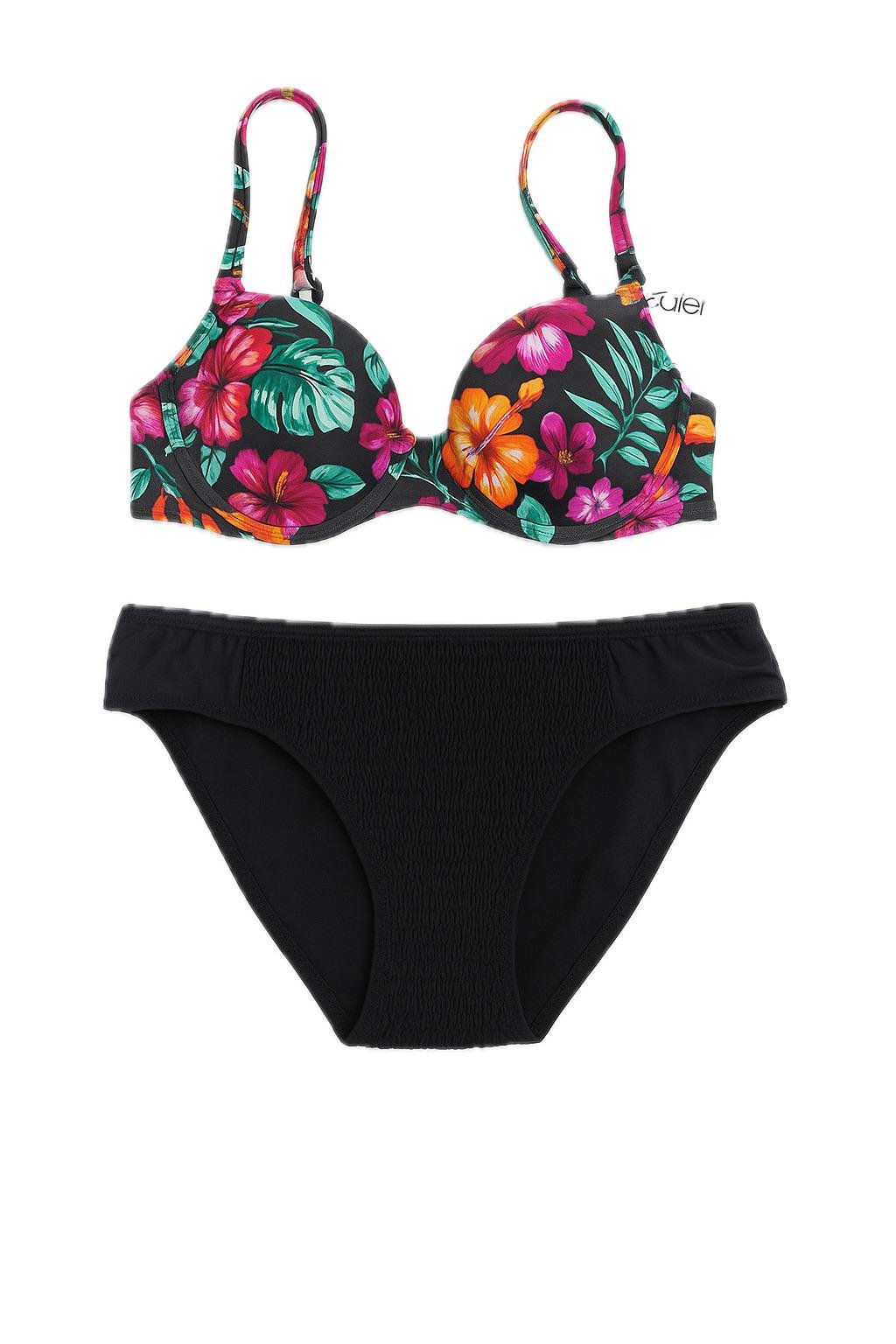 Купальник Buffalo 3138 Цветы р. 40 C Черный (3331109413358)