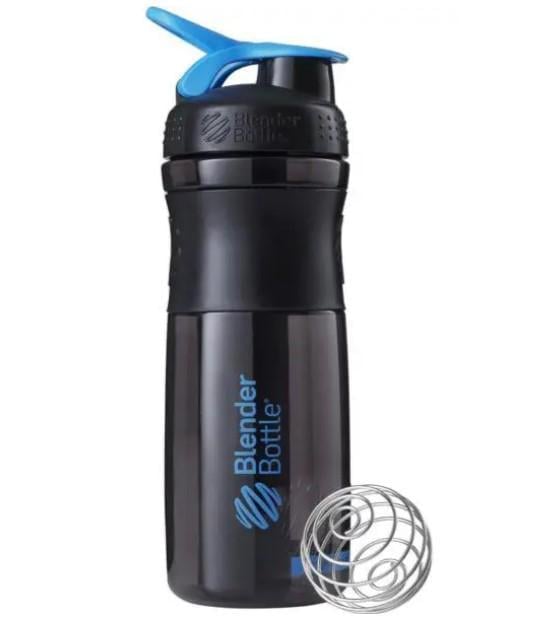 Шейкер спортивный Blender Bottle SportMixer Flip 28 oz/820 мл Black/Cyan (SM 28oz Black/Cyan)