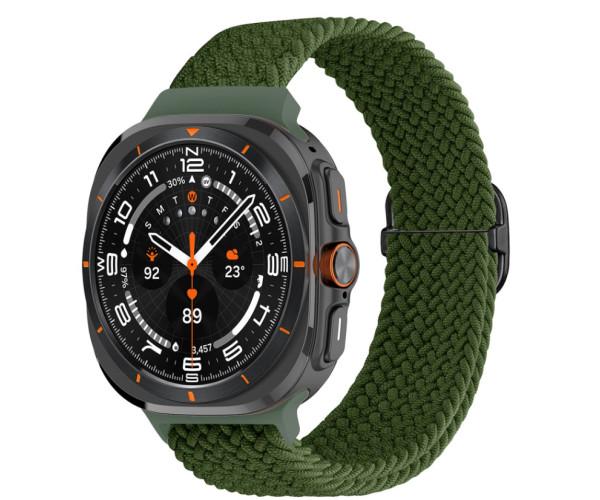 Ремешок Textile Elastic для Samsung Galaxy Watch Ultra Зеленый