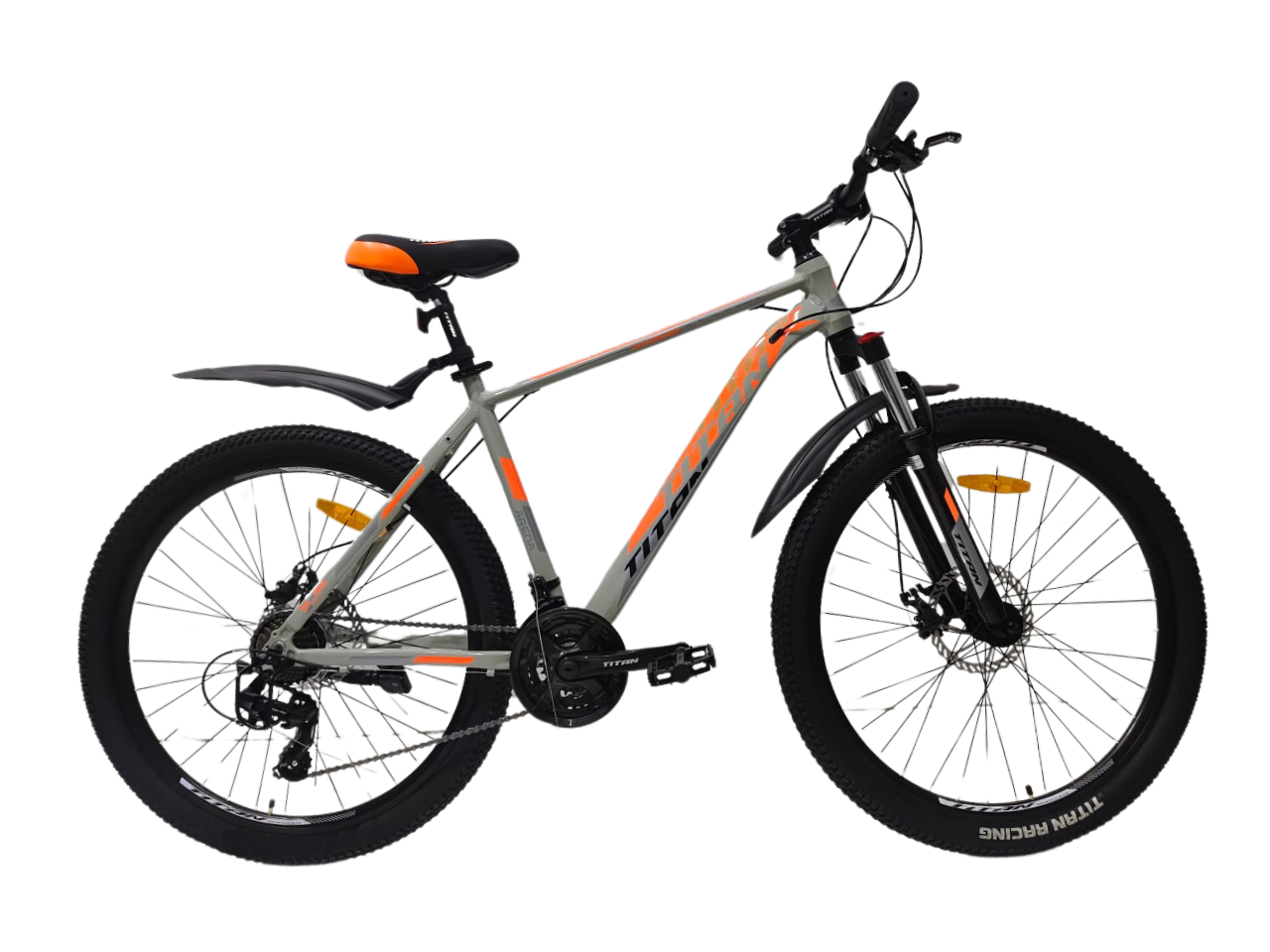 Велосипед Titan Arena 27,5" 19" Серый/Оранжевый (2437703950)