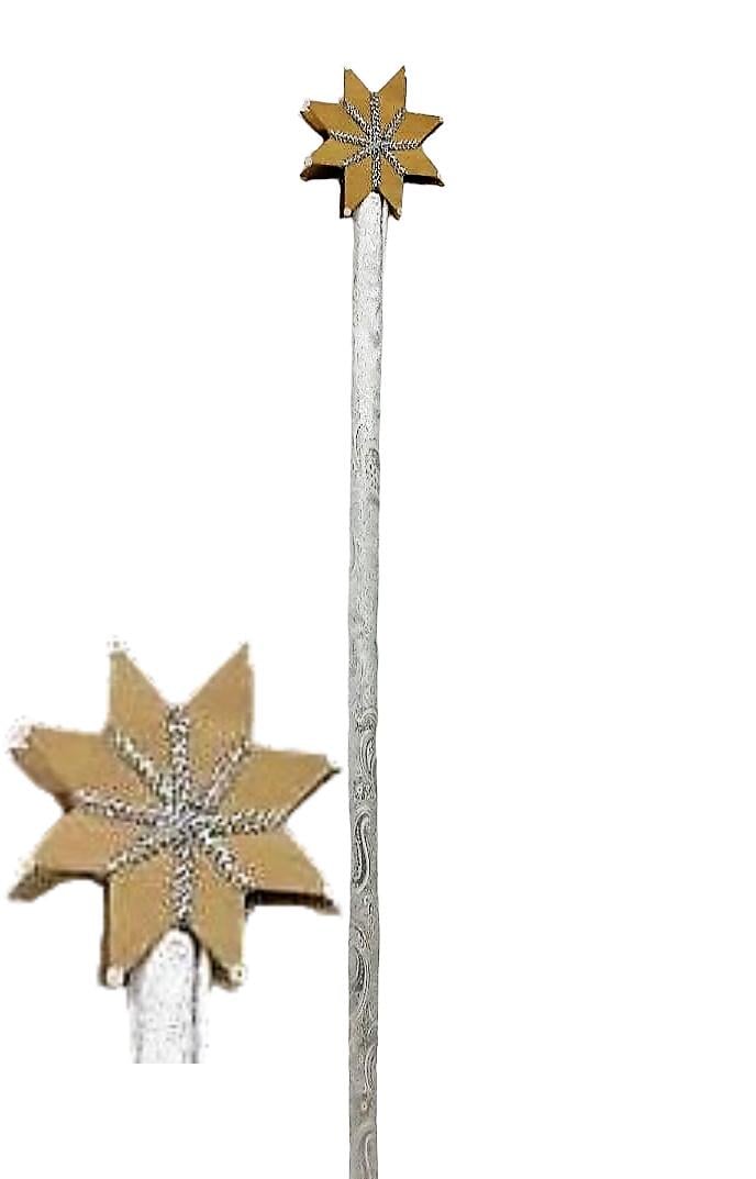 Посох деревянный ручной работы с Рождественской звездой - фото 4 Посох деревянный ручной работы с Рождественской звездой - фото 4