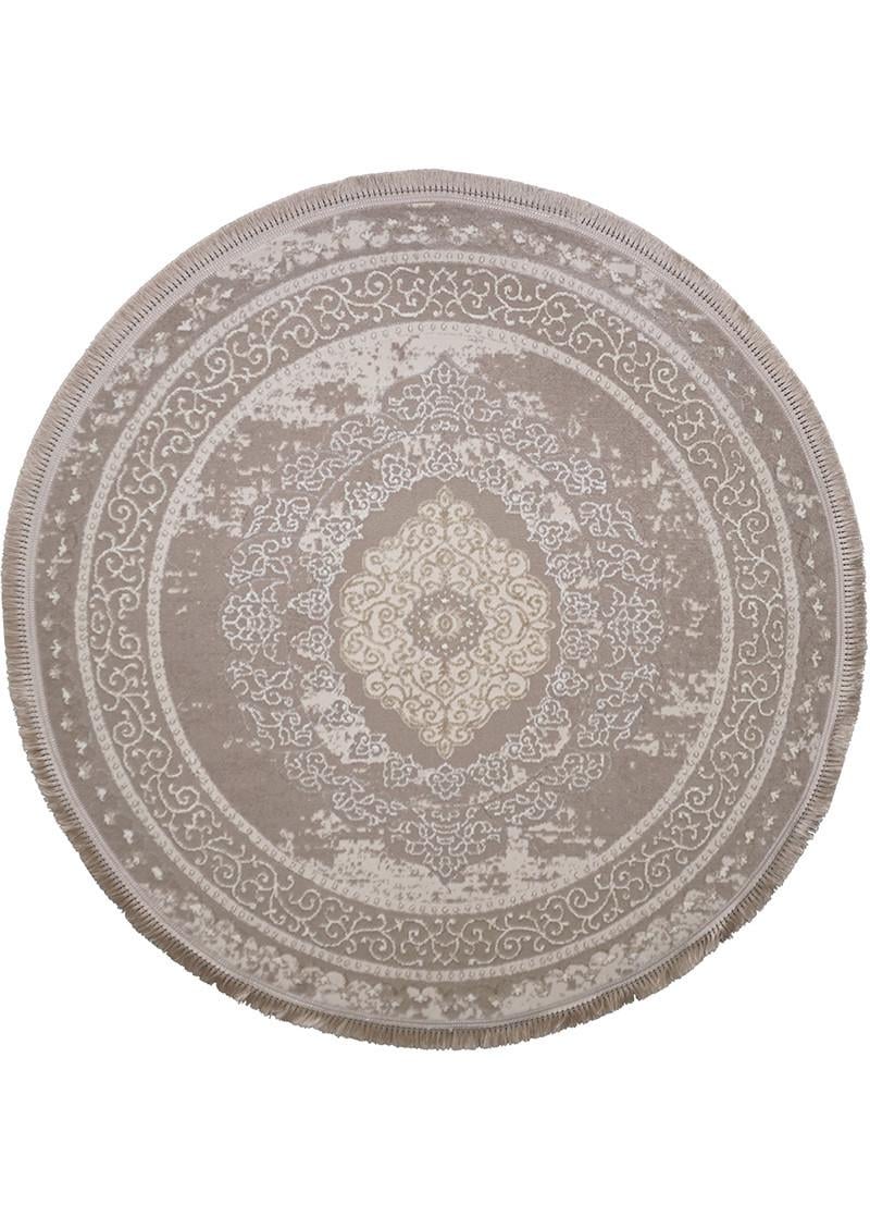 Килим з коротким ворсом Levado 08098a коло 200x200 см Visone/Light Beige (100322020)