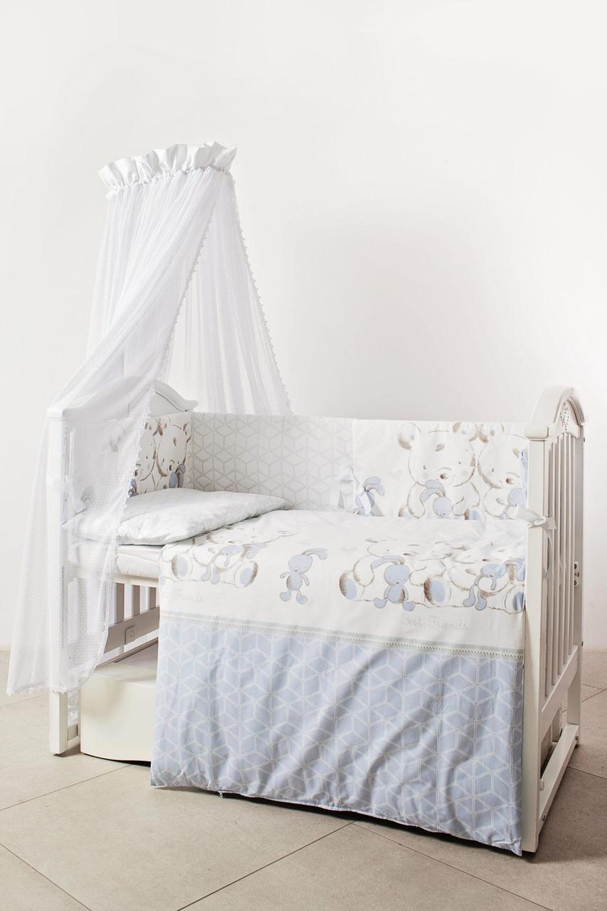 Постельный комплект детский Twins Best friend Eco Line New 6 элементов Серый (T9613)