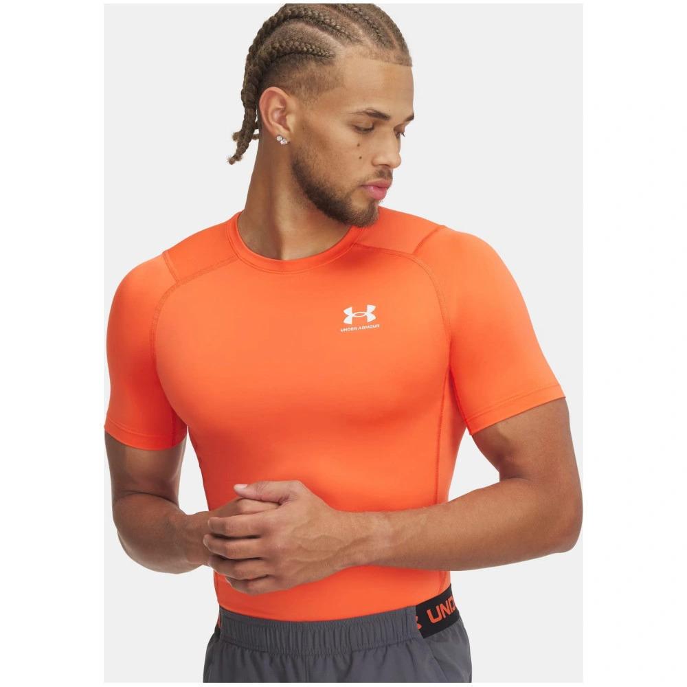 Футболка мужская компрессионная UA HG Armour Comp SS S Оранжевый (1361518-847 S)