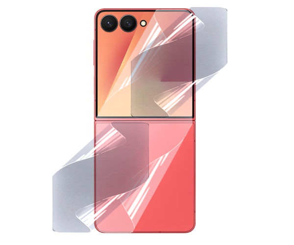 Противоударная гидрогелевая пленка Hydrogel Film для Samsung Galaxy Flip7 на заднюю панель Transparent