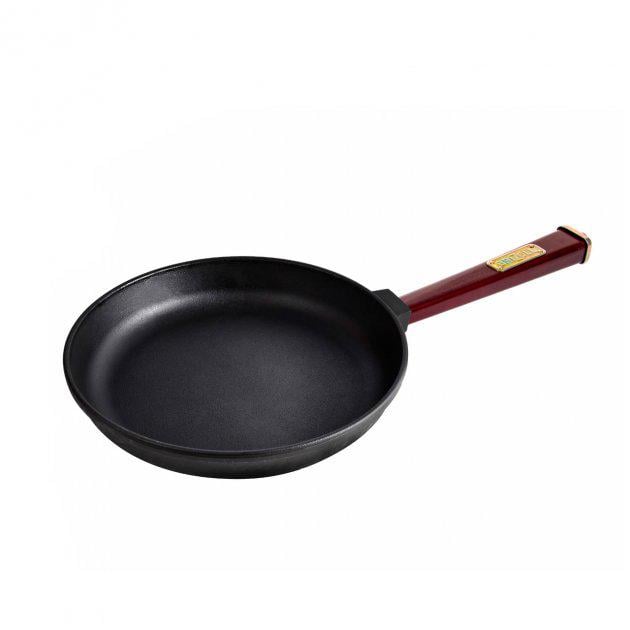 Сковорода чугунная съемная ручка Brizoll Optima-Bordo О2640-Р2 D26 см (NA000077)