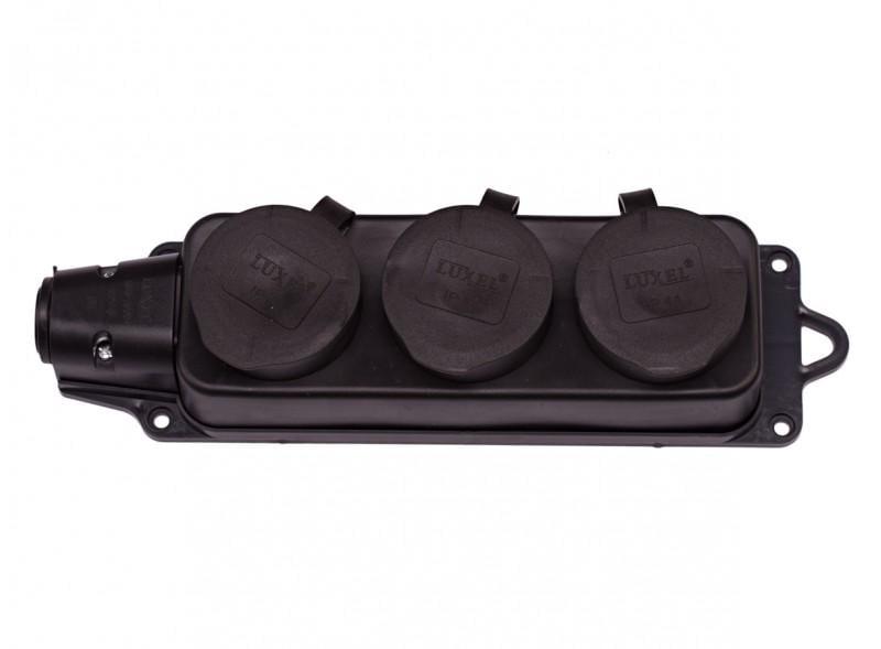 Колодка тримісна Luxel 1134 з заземленням каучук 16А (27849063)