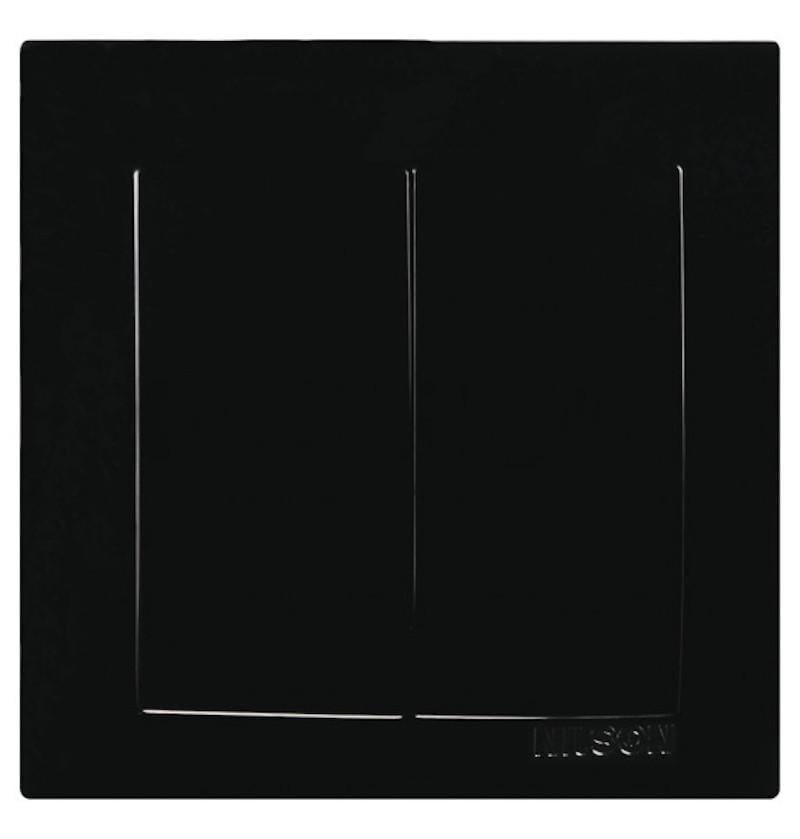 Вимикач двоклавішний Nilson Touran Чорний (27548753)