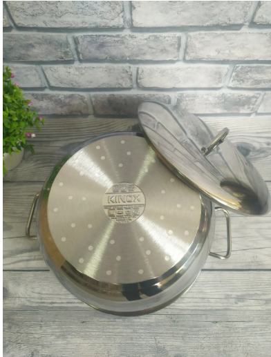 Каструля OMS Kinox з нержавіючої сталі з кришкою для газу і індукцїї 26х16 см 8 л (30286085) - фото 4 Каструля OMS Kinox з нержавіючої сталі з кришкою для газу і індукцїї 26х16 см 8 л (30286085) - фото 4