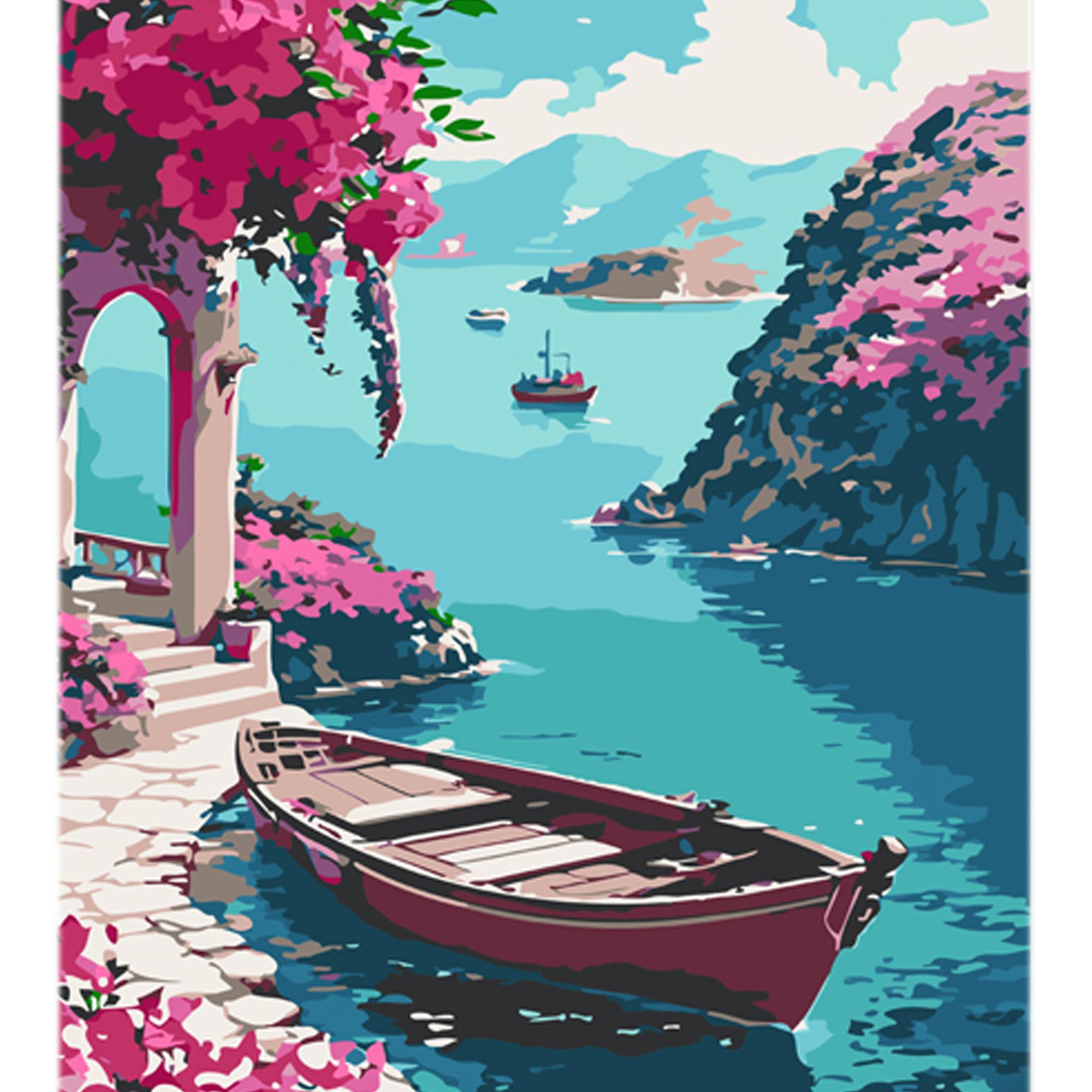 Картина по номерам Strateg Премиум Клад природы с лаком и уровнем 30x40 см (Str-LY06)