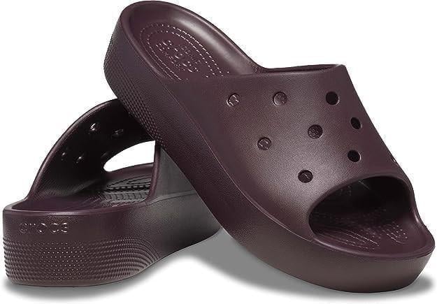 Шльопанці жіночі утеплені Crocs Classic Platform Slide р. 36-37 Бордовий (11814)