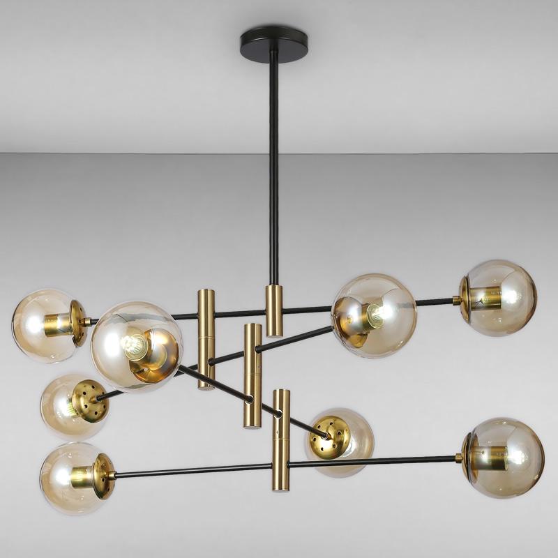 Люстра молекула подвесная Light House LS-17093-8 Черный