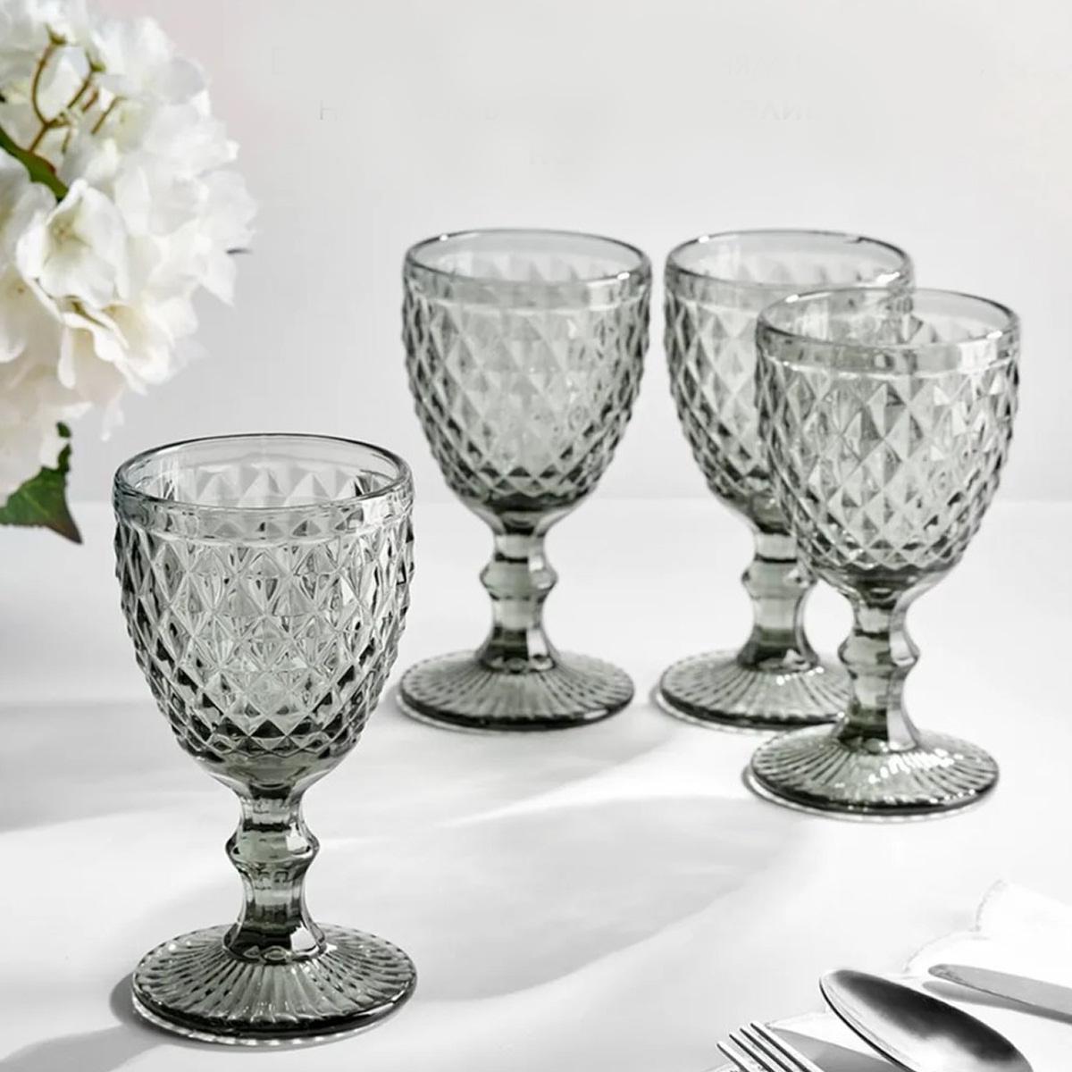 Набір фужерів для вина A-Plus 324 мл 6 шт. Smoky Grey (1510DZS) - фото 2