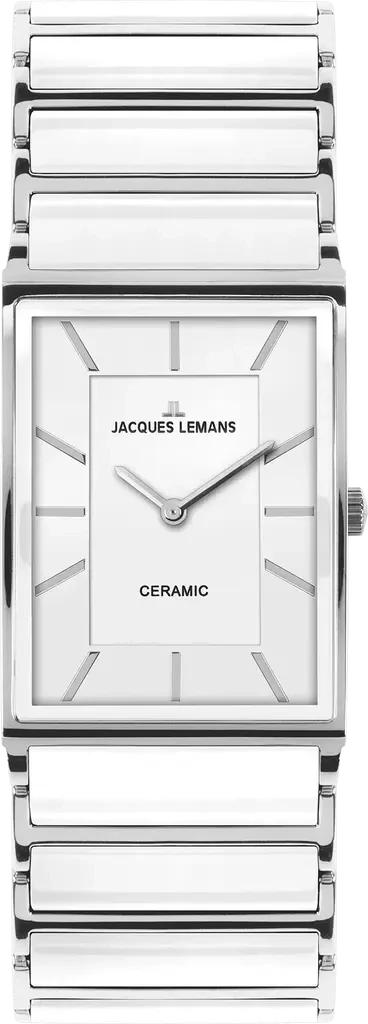 Наручные часы женские Jacques Lemans York 1-1594E со стальным корпусом/сапфировым стеклом WR 50 м и белым циферблатом
