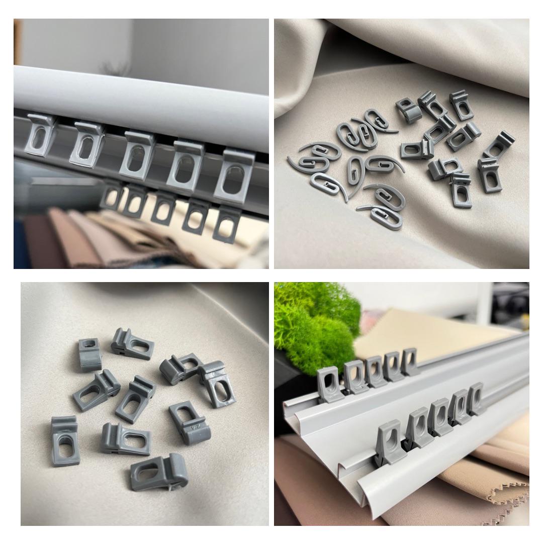 Бігунки KS для профільних карнизів Quadrum 100 шт. Сірий - фото 5