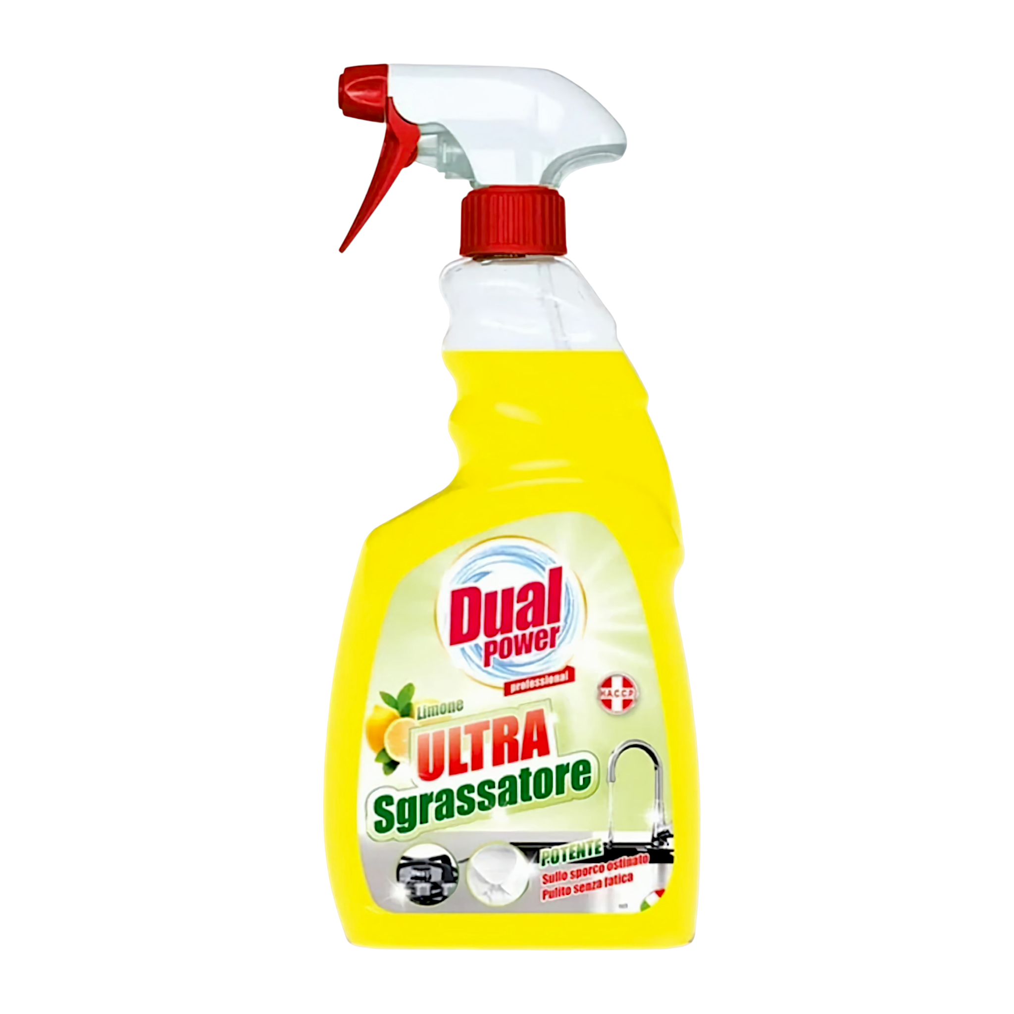Засіб для чищення та знежирення Dual Power SGRASSATORE Limone універсальний 700 мл спрей (392573)
