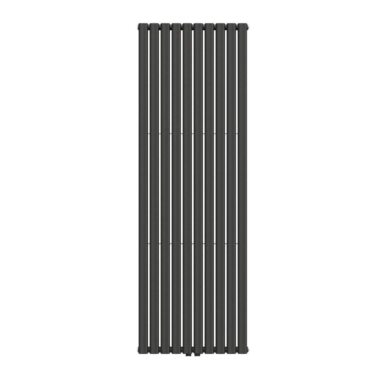 Радіатор вертикальний Ellipse Double 600х1800-10 (50 мм ) anticor Чорний муар