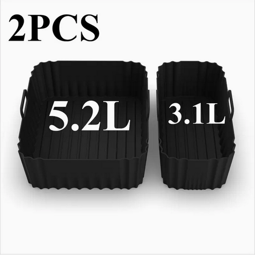 Формы силиконовые для фритюрниц маленькая и большая 2 шт. Черный (SAM-207) - фото 4 Формы силиконовые для фритюрниц маленькая и большая 2 шт. Черный (SAM-207) - фото 4