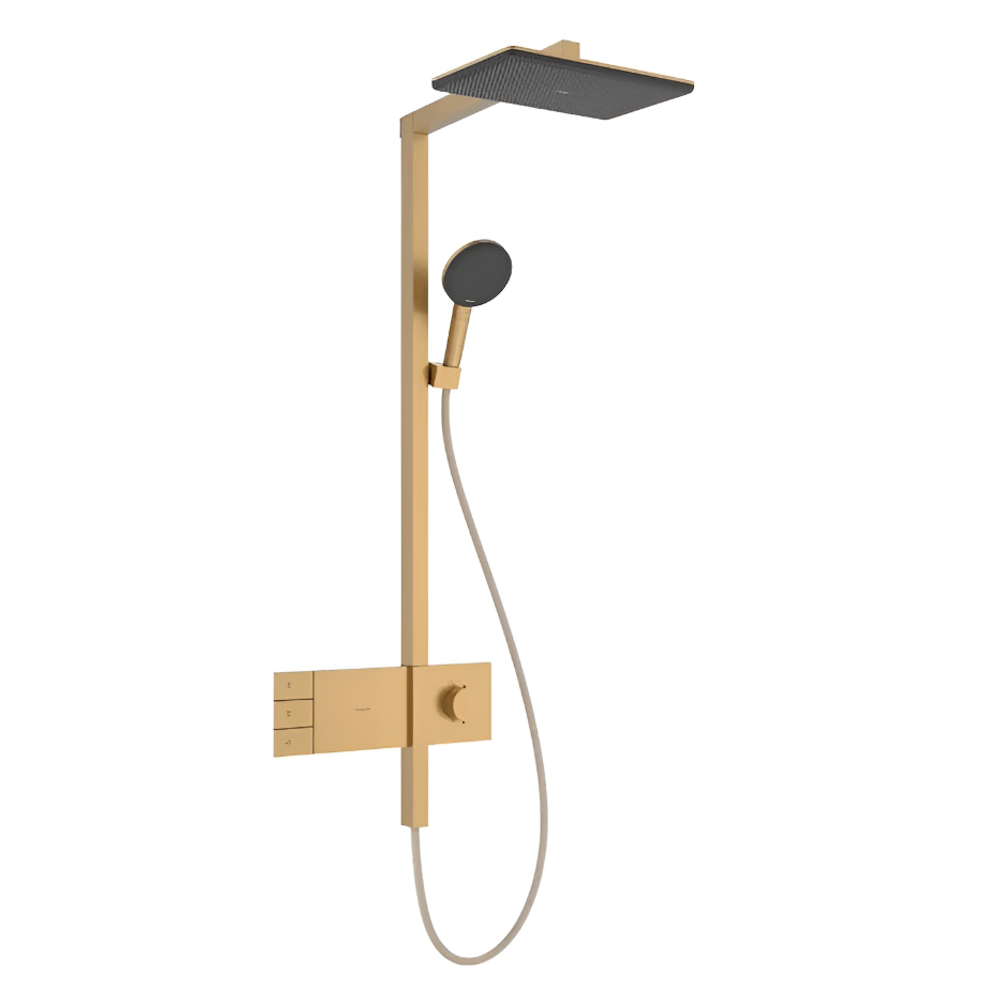 Душевая система Hansgrohe Raindance Alive Q 340/210 2jet EcoSmart ShowerSelect Comfort с термостатом металл Бронзовый матовый (24591140)