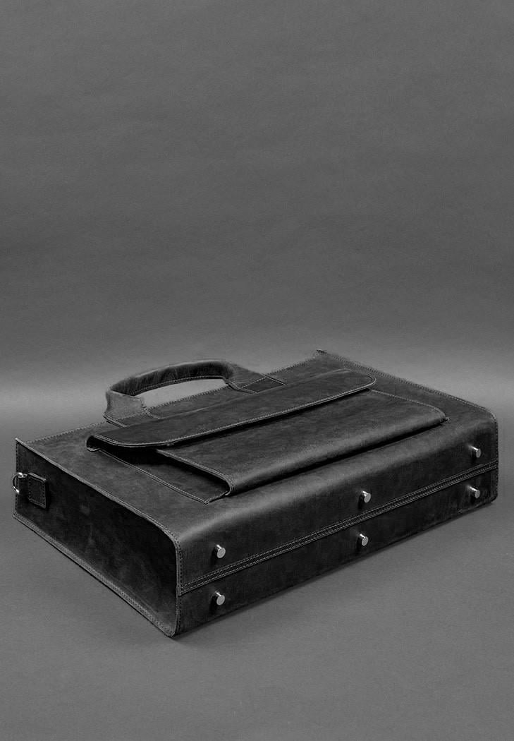 Сумка кожаная для ноутбука и документов универсальная Crazy Horse Черный (A-028135) - фото 7 Сумка кожаная для ноутбука и документов универсальная Crazy Horse Черный (A-028135) - фото 7