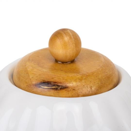 Набор чашек с чайником Elisey симфония с блюдцами 6 шт. Белый (135-81-9184-001) - фото 5