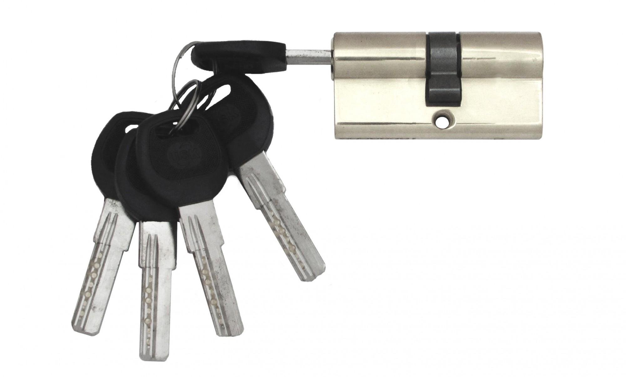 Цилиндровый механизм USK ZC-60 30x30 ключ/ключ Никель Цилиндровый механизм USK ZC-60 30x30 ключ/ключ Никель